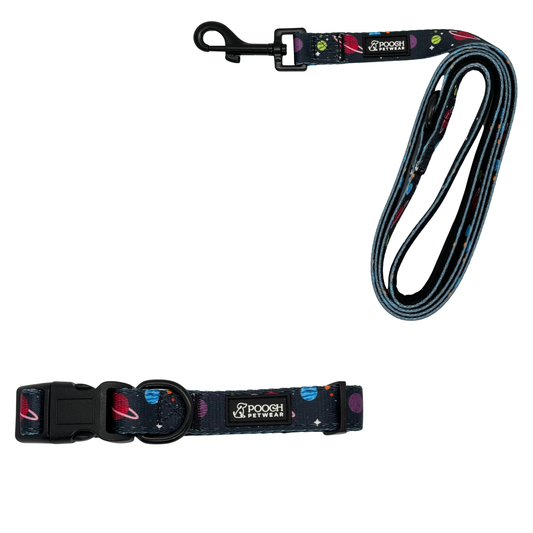 Pooch Petwear Cosmic Starter Pack — Matching Collar & Lead Set | XS S M L